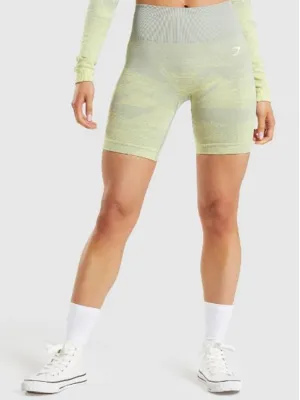 Legging court texturé pour femme, Olive/Jaune