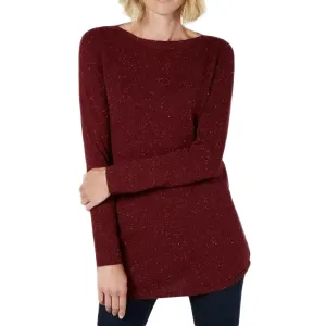 Pull tunique texturé pour femme, Bordeaux