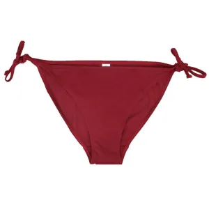 Slip de Bikini à Nœuds Latéraux pour Femme, Bordeau