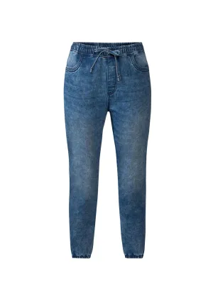 Joggers en denim lavé pour femme, Bleu