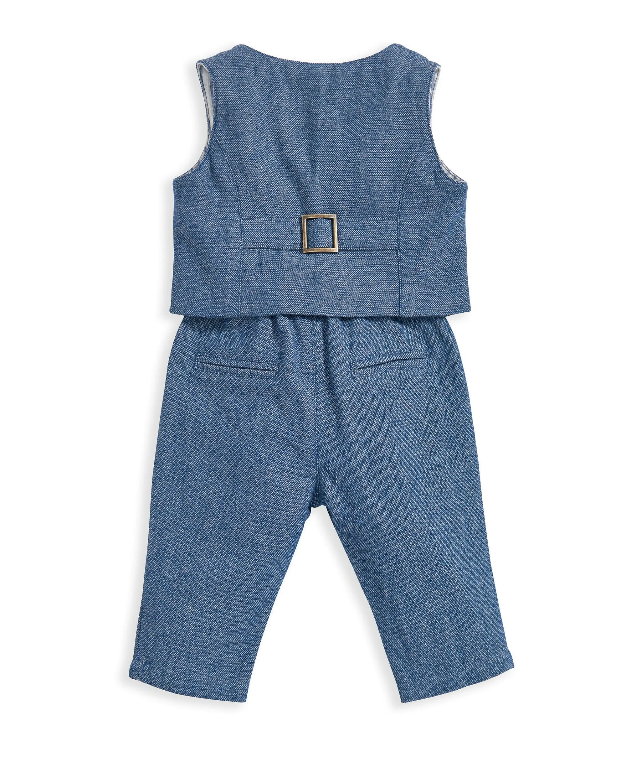 Ensemble Veste Tissée et Pantalon - Bleu
