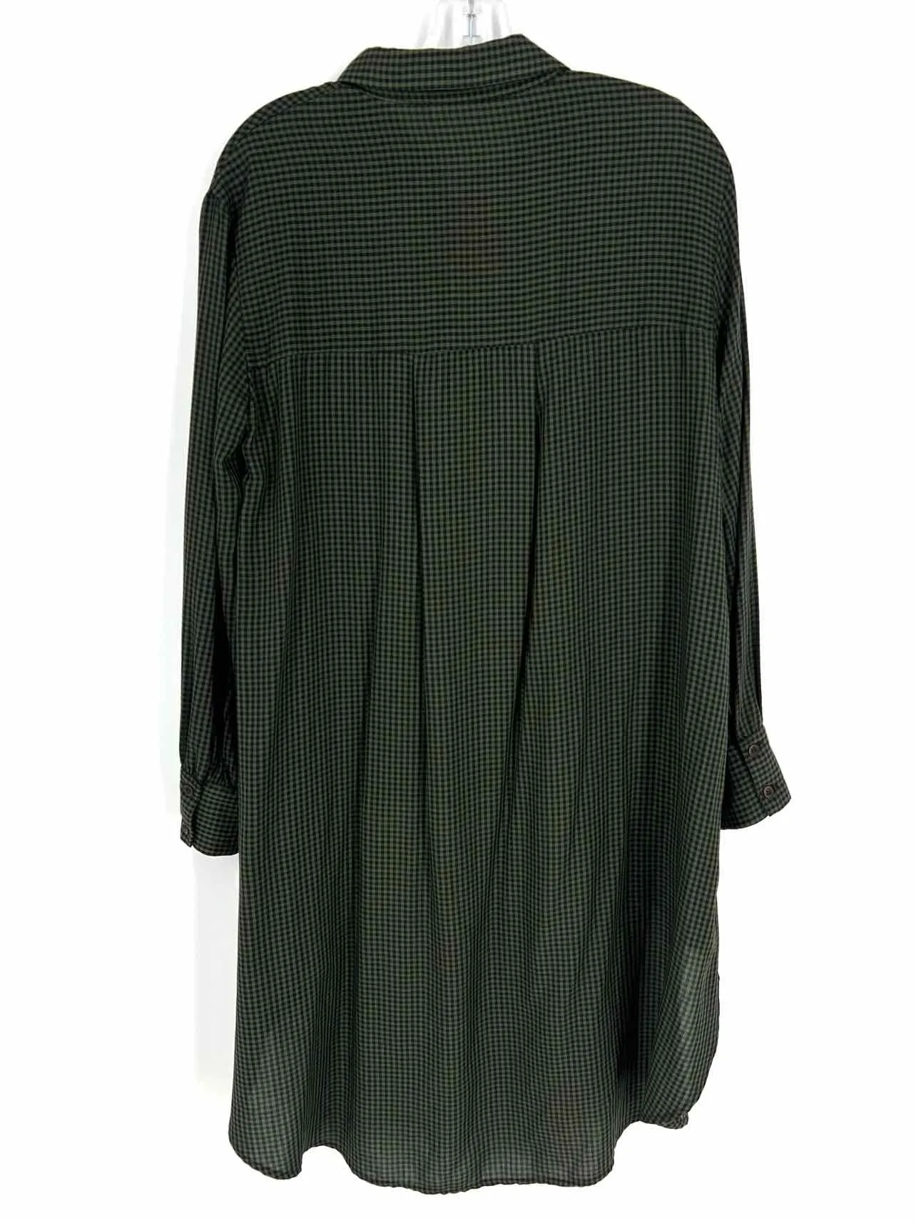 Zara Trafaluc Taille XS Haut à carreaux vert/noir asymétrique