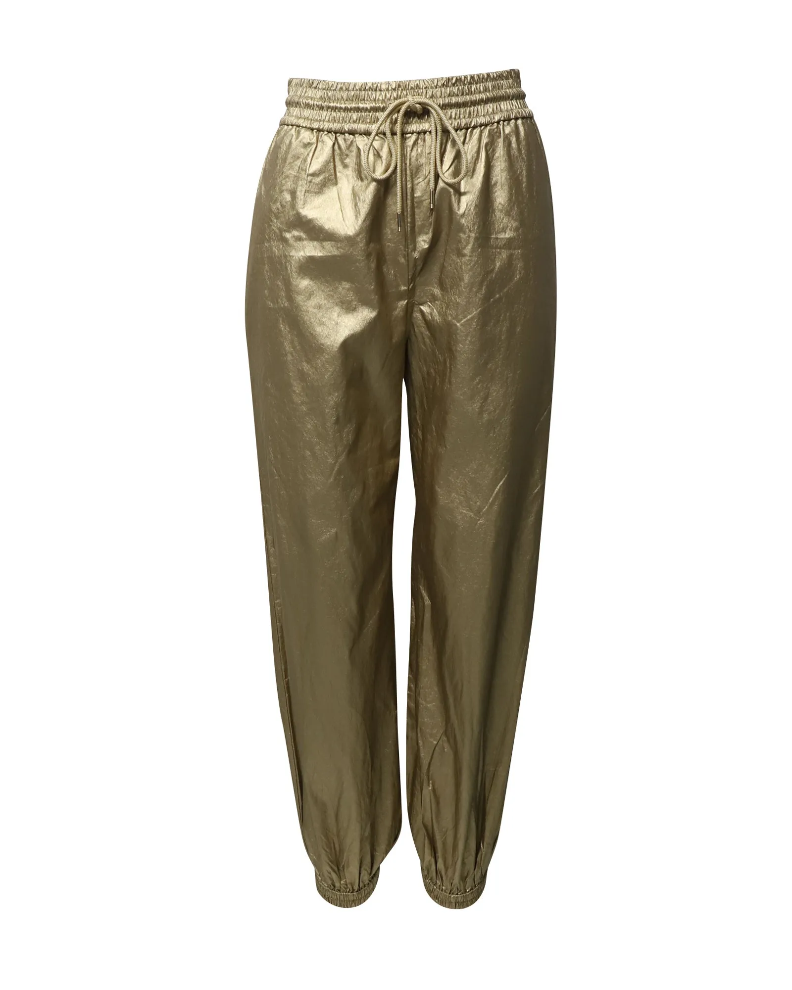 Pantalon à cordon rythmique Zimmermann en viscose dorée