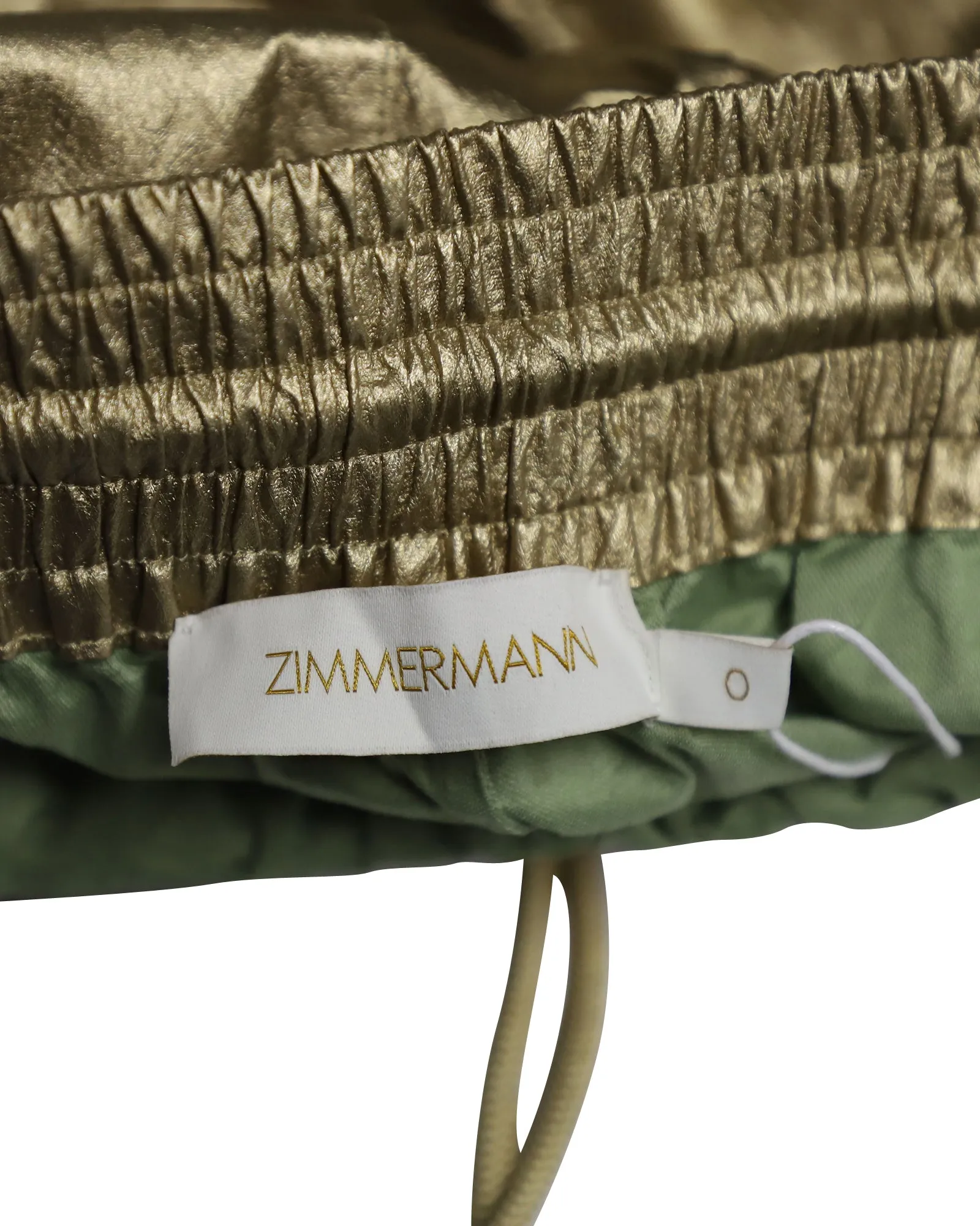 Pantalon à cordon rythmique Zimmermann en viscose dorée