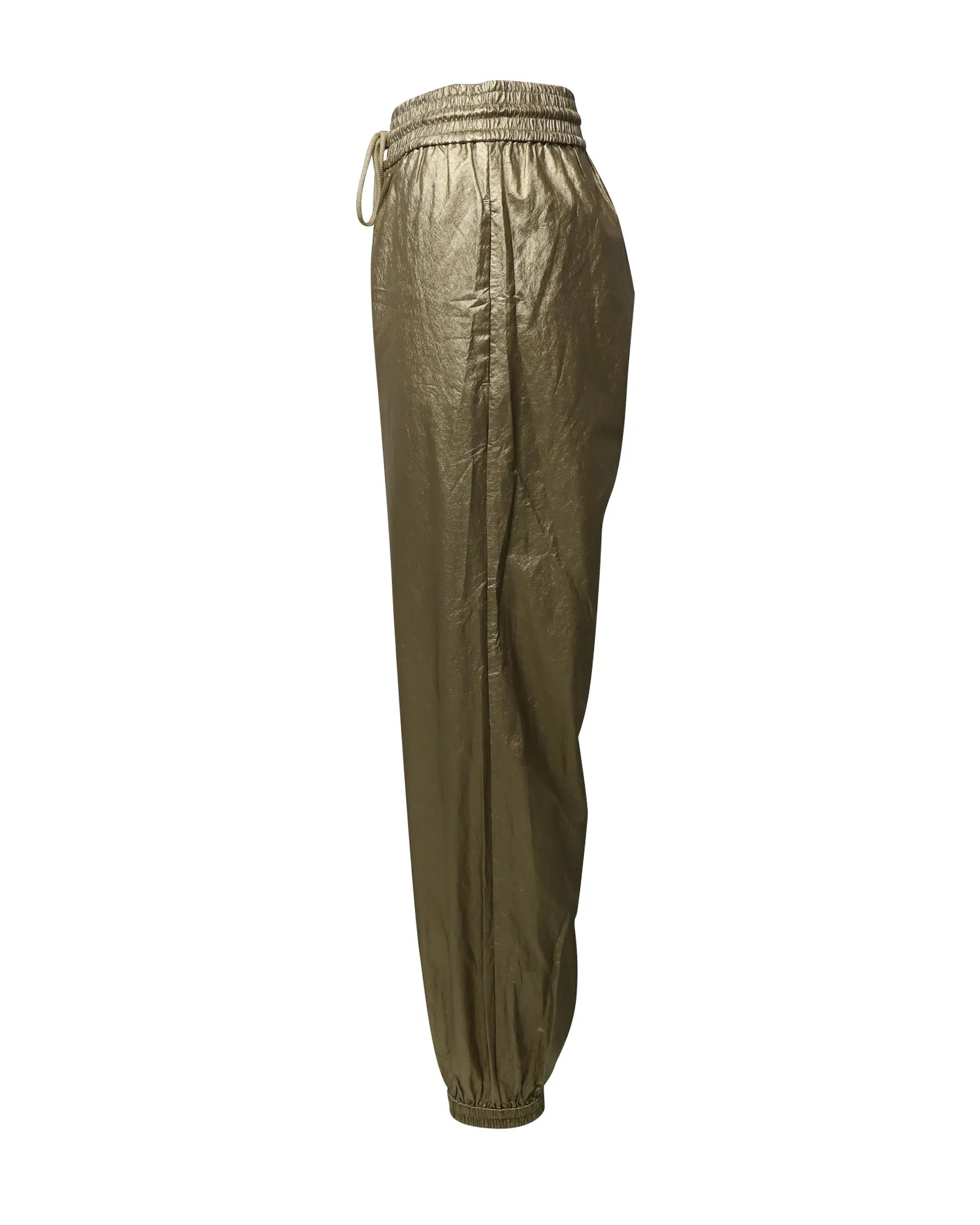 Pantalon à cordon rythmique Zimmermann en viscose dorée
