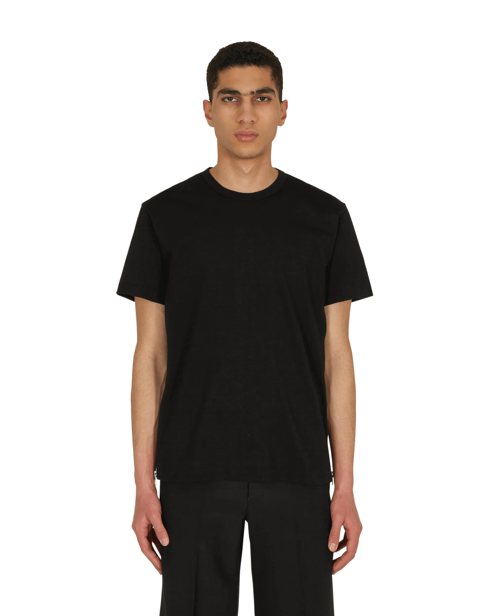 T-Shirt à Fermeture Éclair Noir